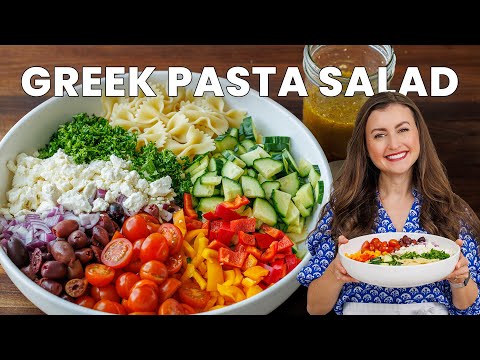 The Ultimate Fresh Greek Pasta Salad | Easy & Delicious!