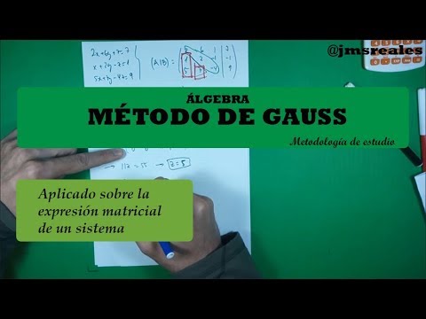 Método de Gauss. Expresión matricial.