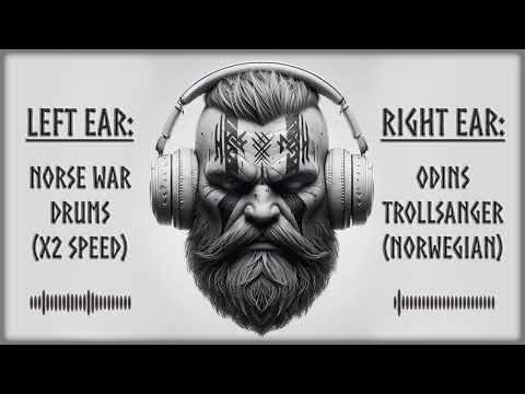 Right Ear: Odin's Trollsanger [Norwegian] Left Ear: Norse Wardrums [x2 Speed] ASMR