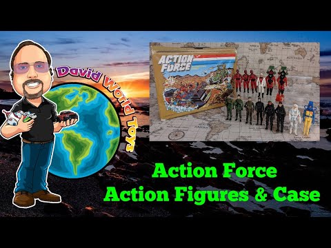 Palitoy & Their Action Force Carry Case & Action Figures Toy Collection In Toy Showcase