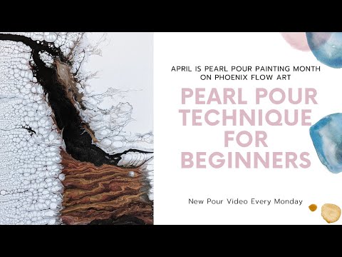 PAINT POUR / FLUID ART | Pearl Pour Technique for beginners