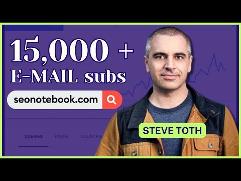 Steve Toth, Founder of SEO Notebooks - YouTube