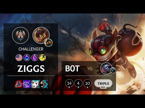 Ziggs Bot vs Tristana - NA Challenger Patch 10.18