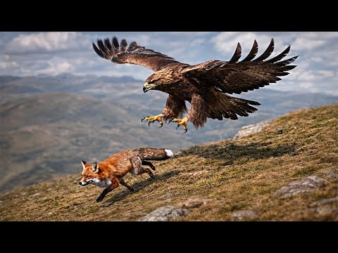 The Ultimate Escape: Witness Survival tactics  The cunning fox escapes the clutches of a giant eagle