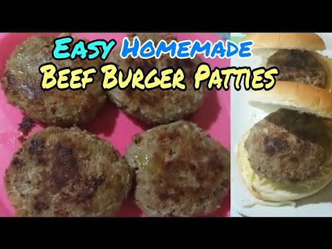 Easy Homemade Beef Burger Patties || Burger Recipe by...