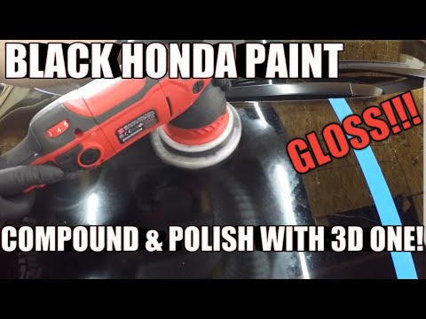 Bringing out ALL the gloss on the Black Honda Accord! Using 3d ONE Hybrid Compound/Polish!