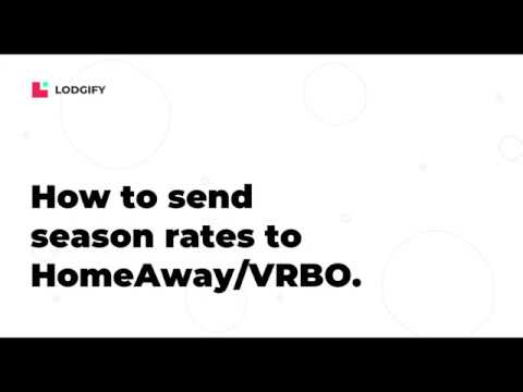 CONNECTIVITY GUIDE - Send your season rates to HomeAway/VRBO