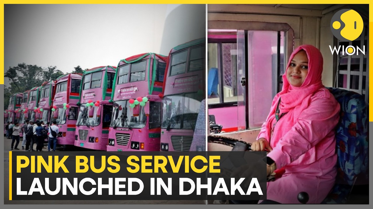 Pink Bus Service Launched in Bangladesh Capital; Bus Features Female Drivers & Conductors | WION