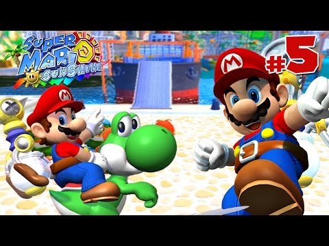 Super Mario Sunshine - Gameplay Walkthrough - Part 5 - Ricco Harbor (Episodes 5-8)