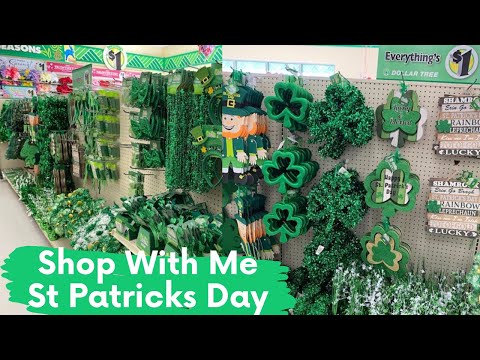 私とショップ2Cドルツリーセントパトリックの日の装飾 (Shop With Me 2C Dollar Tree St Patrick's Day Decorations)