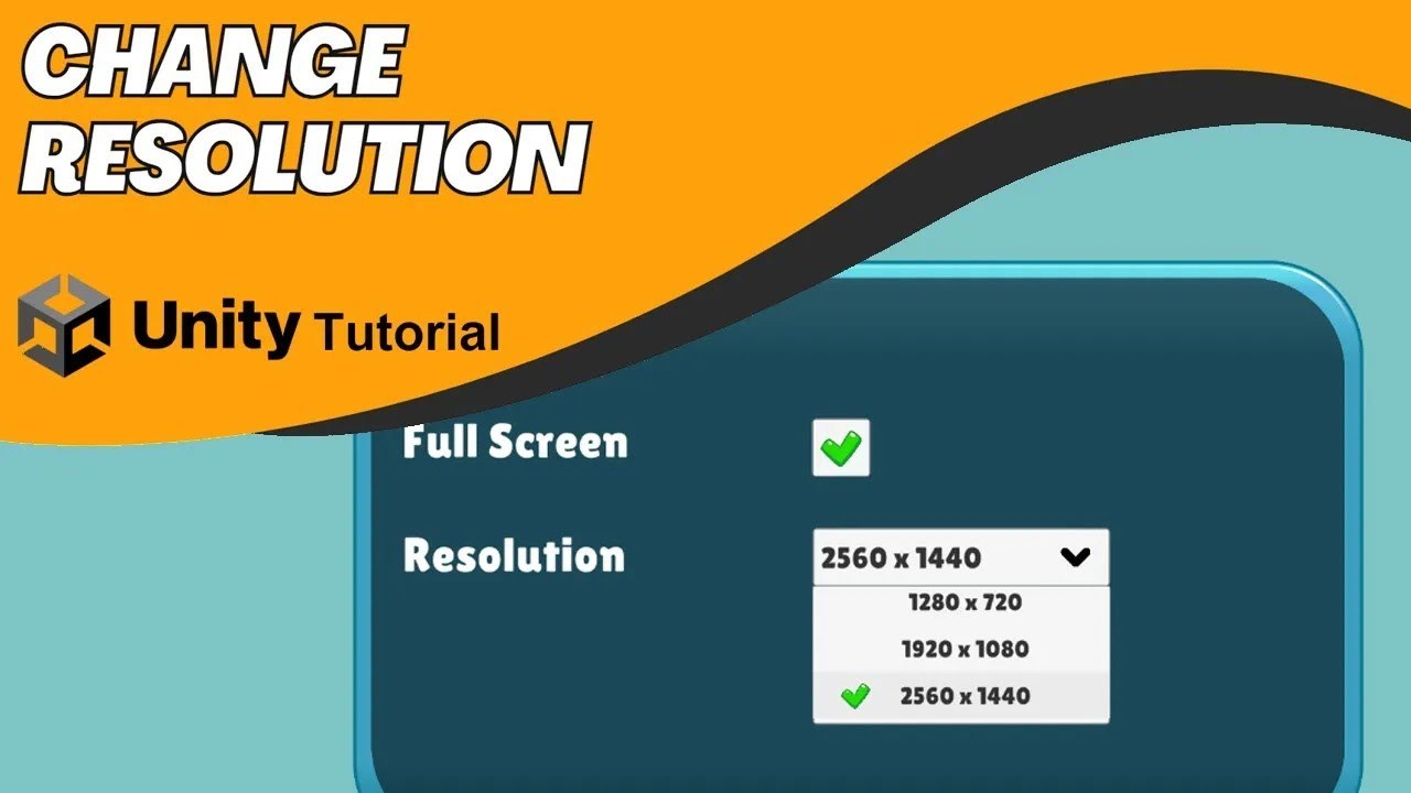 Master Unity Resolution Settings: How to change resolution with a DropDown