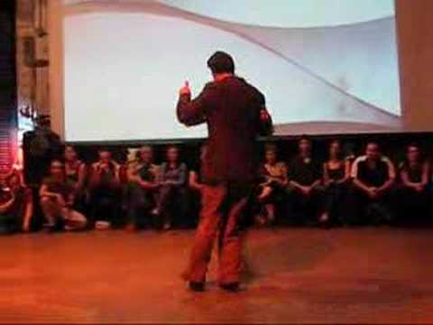  Murat Erdemsel  and  Michelle Erdemsel  are  dancing  to  the  milonga  "  Sacale Punta  "
