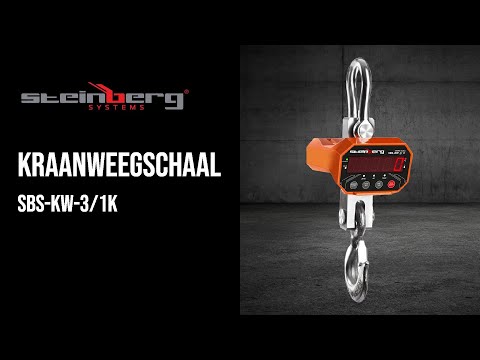 Video - Kraanweegschaal - 3000 kg / 1 kg - LED - digitaal - afstandsbediening 20 m