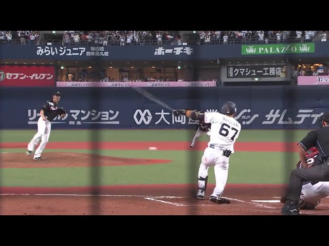 【4回裏】 変化球を狙い撃つ!! バファローズ・中川 技ありの一打で貴重な追加点をあげる!! 2019/9/21 B-M