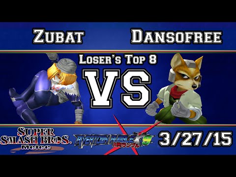 RRX9! - Zubat (Sheik) Vs Dansofree (Fox) - SSBM Losers Top 8 - Melee