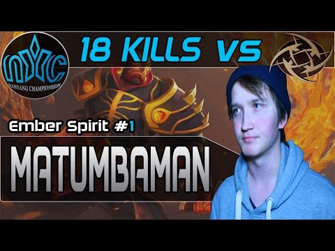 Dota 2 | 5JunGz Matumbaman - Ember Spirit #1 | 18 Kills vs NiP | Gameplay @Nanyang