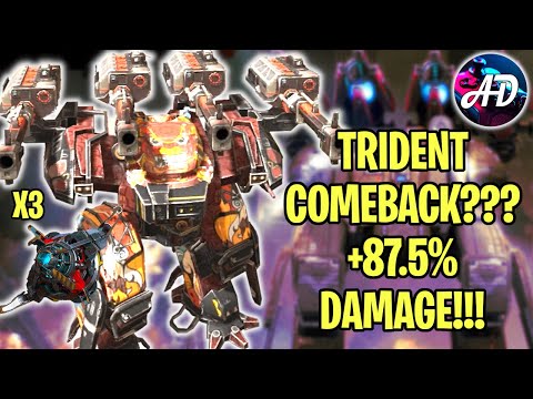 TRIDENT COMEBACK ?? BEHEMOTH TRIDENT 3X OVERDRIVE UNIT +87.5% DMG | War Robots MK2 WR Gameplay