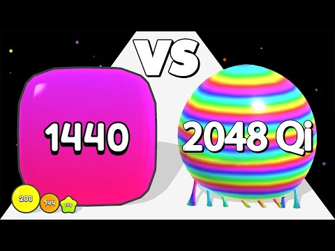 PUFF UP /vs BLOB MERGE 3D (2048Qi) ∞ ASMR Gameplay Android iOS • Number Ball Merge Math Games