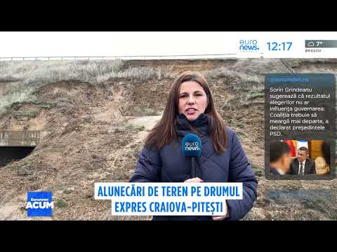 Alunecări de teren pe drumul expres Craiova-Pitești. Problemele semnalate de șoferi