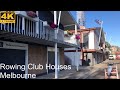 Walking Boathouse Drive | Rowing Club Houses | Melbourne Australia | 4K UHD