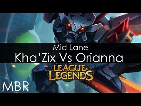 League of Legends - Kha'Zix Mid Lane Vs Orianna Gameplay - Patch Note 3.12 2013 - HD