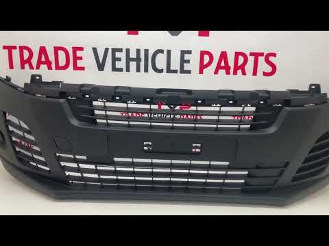 Fits Vauxhall Vivaro 2019- Front Bumper Black With Fog Holes video