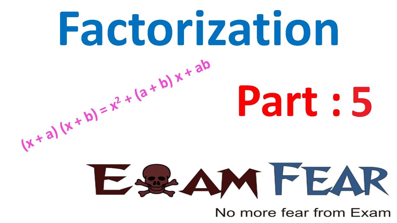 Maths Factorization part 5 (Form (x+a)(x+b)) CBSE Class 8 Mathematics VIII