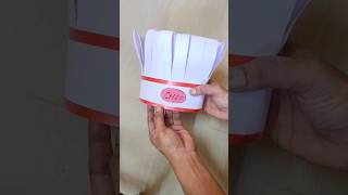 Chef cap | school project | paper chef cap | #youtubeshorts #diy #chefcap