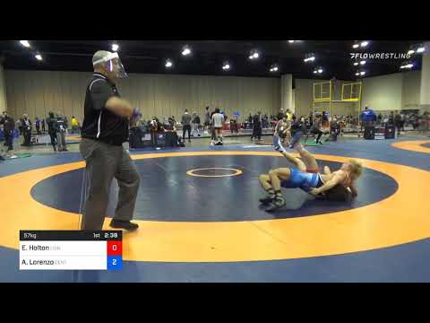 57 Kg Prelims Eli Holton Lion Wrestling Club Vs Antonio Lorenzo Central Coast RTC