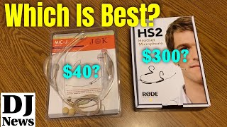 Video thumbnail for Headset Audio Demonstration JK Mic J vs Rode HS2 Headset Microphones for Rode or Sennheiser Packs by discjockeynews
