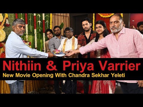 Nithiin And Priya Prakash Varrier New Movie Opening