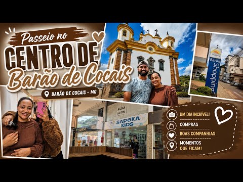 Fomos ao Centro de Barão de Cocais 💍 Compramos Nossa Aliança + Lojas e Salgado!