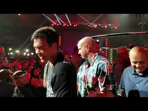 Lyoto Machida leaving the cage - Bellator 213 - Honolulu, Hawaii 2018