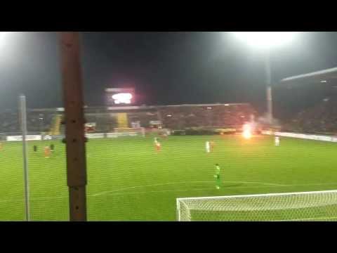 Reaktion auf Pyrotechnik von Fortuna Düsseldorf beim VfR Aalen am 1.11.2013