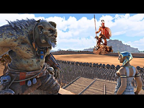 CLEOPATRA COOPERATES WITH THE TROLL KING AGAINST THE ROMAN ARMY - Epic Battle Simulator 2 - UEBS 2