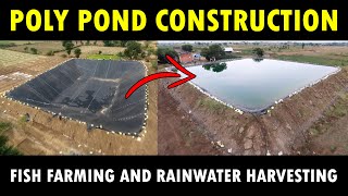 POLY POND Construction / Installation | Poly pond for Fish Farming or Rainwater Harvesting