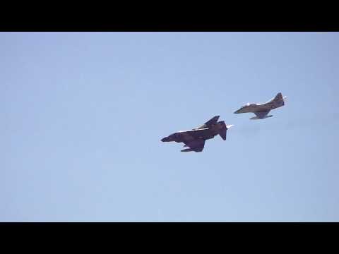 F-4 Phantom and A-4 Skyhawk flyby at the 2011 Randolph Airshow