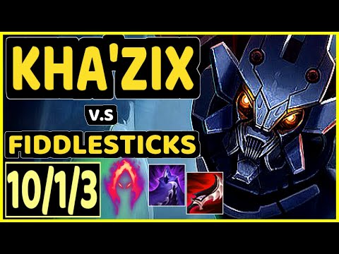 BROXAH (KHA'ZIX) vs FIDDLESTICKS - 10/1/3 KDA JUNGLE GAMEPLAY - EUW Ranked MASTER