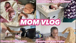 MOM VLOG | Baby's 1st Dr. Appointment | Preemie Clothing | Cleaning Bottles