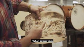 Video thumbnail for Wood Burned Snare Feature with artist Jason Boucher! by SJC Custom Drums