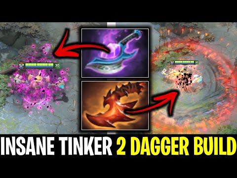 INSANE TINKER WITH 2 DAGGER BUILD ARCANE BLINK + OVERWHELMING BLINK | DOTA 2