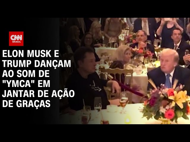 Elon Musk e Trump dançam ao som de “YMCA” em jantar de Ação de Graças | CNN BRASIL