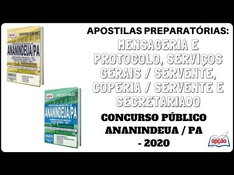 Apostilas Vários Cargos - Concurso Público Prefeitura de Ananindeua / PA - 2020 (Apostilas Opção)