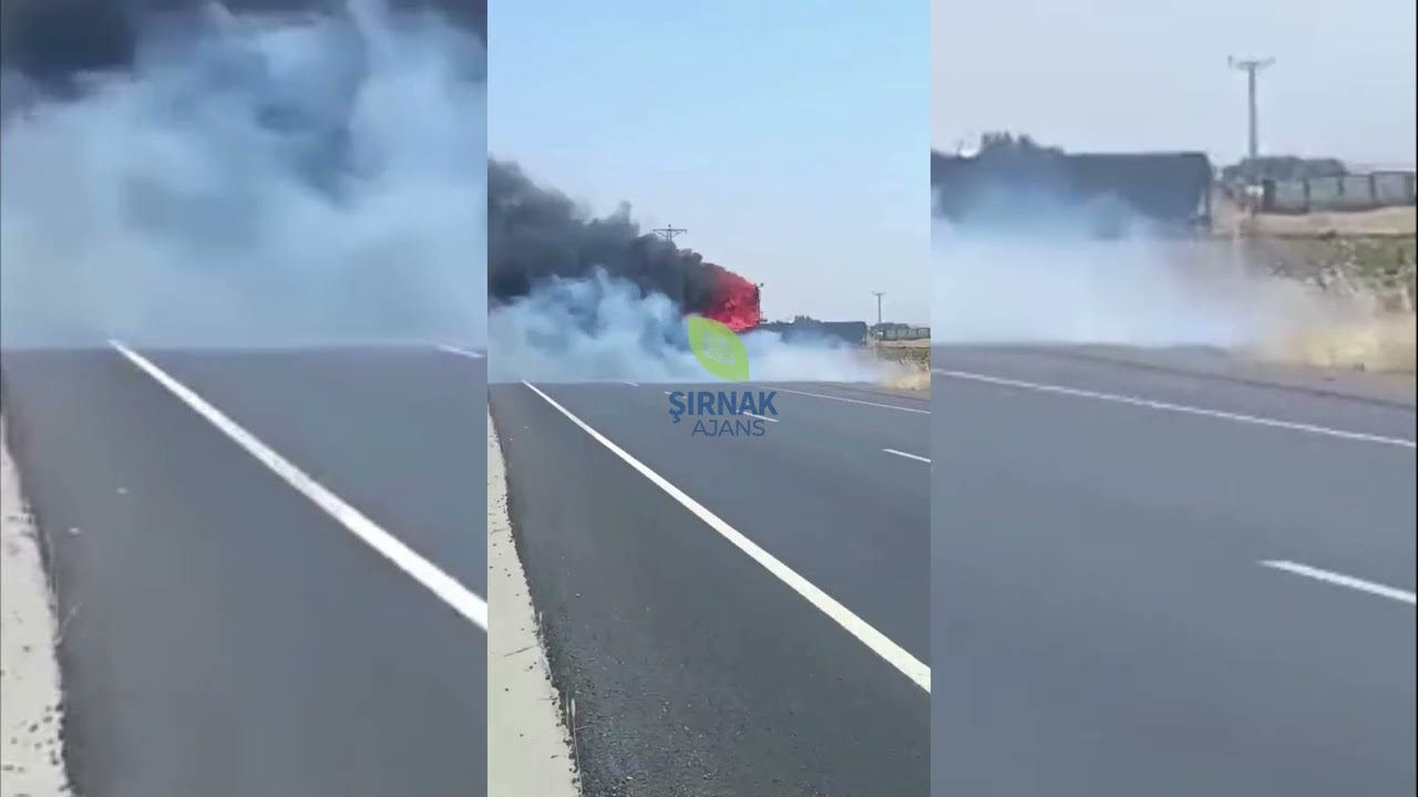 Şırnak'ta Seyir Halindeki Yolcu Otobüsü Alevlere Teslim Oldu