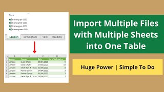 Import Multiple Excel Files with Multiple Sheets in Excel