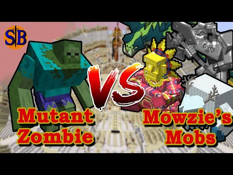 Mutant ZOMBIE (Mutant Beasts)  vs Mowzie's Mobs | Minecraft Mobs Battle