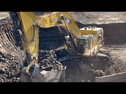 Caterpillar 6015B Excavator Loading Mercedes & MAN Trucks - Sotiriadis Mining Works