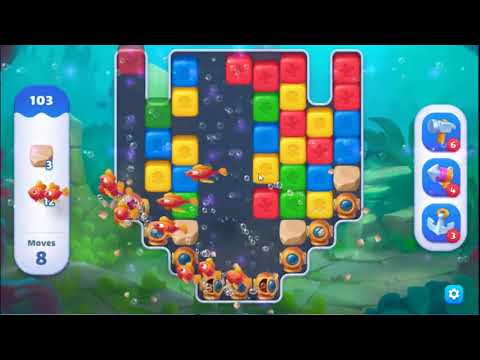 Fishdom Blast Level 103 - NO BOOSTERS GAMEPLAY 🐠 | SKILLGAMING ✔️