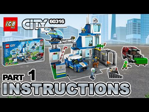 LEGO City Police Station 60316 – 4K Build Instructions Slideshow (Part 1 of 3)