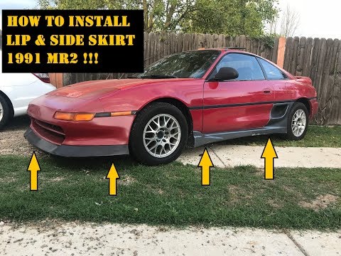 HOW TO INSTALL FRONT LIP & SIDE SKIRT TOYOTA MR2(1991)